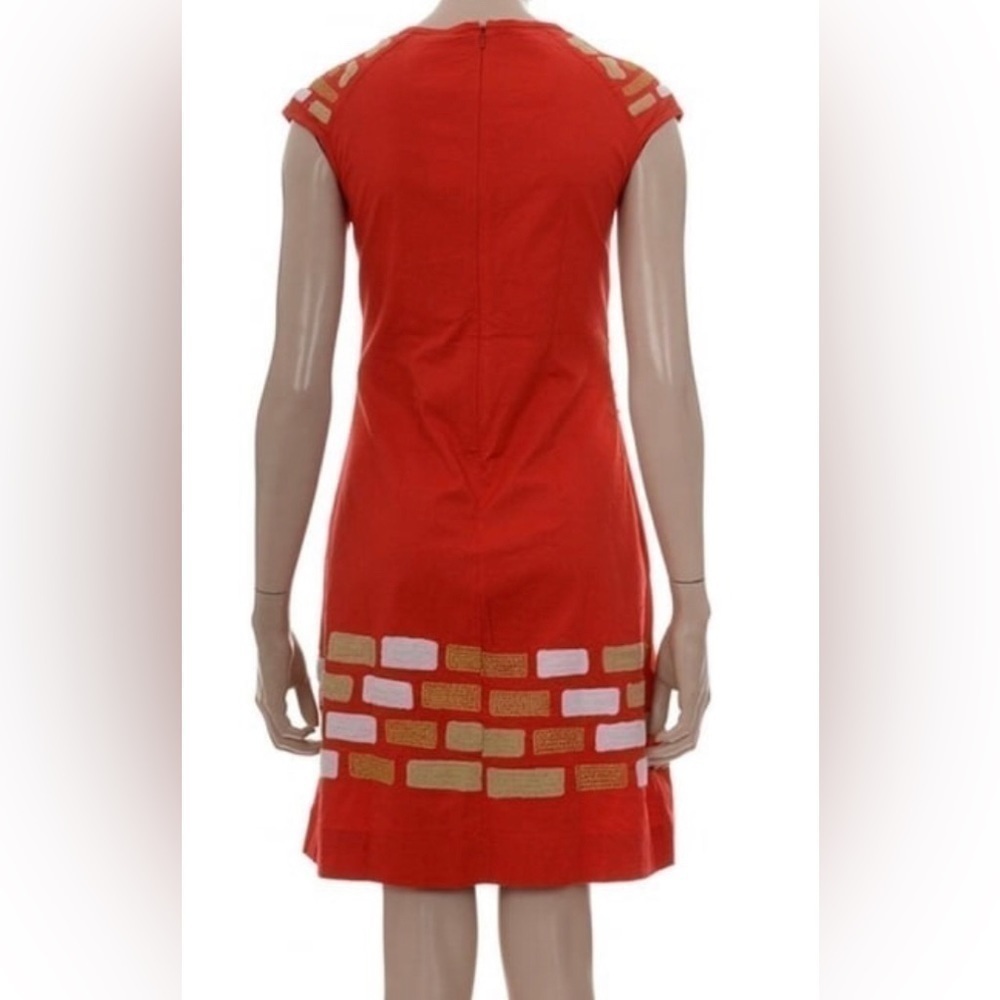 🌟NWOT 16 (size 48 Spain) Almatrichi Red Embroidered Sheath Mini Dr… - Picture 3 of 7